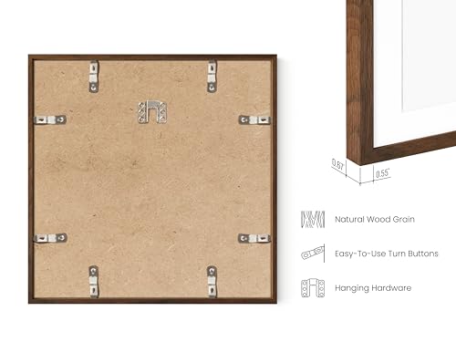 Walnut Oak Wood 12x12 Picture Frames