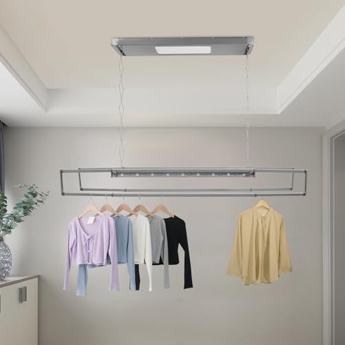 Electric Retractable Airing Rack Gray