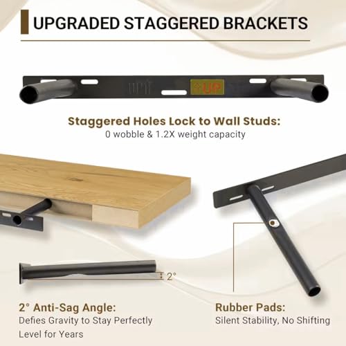12 Inch Deep Floating Shelves (2 Count)