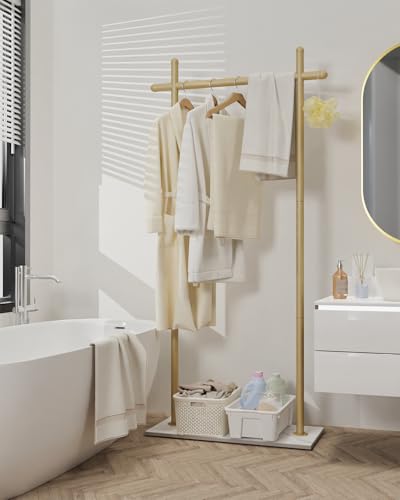 Coat Racks Freestanding with Natural Rock Base