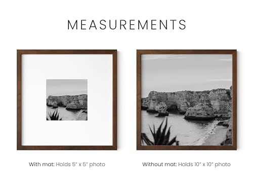 Walnut Oak Wood 10x10 Picture Frames