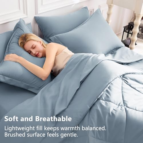 Twin XL Comforter Set Dusty Blue