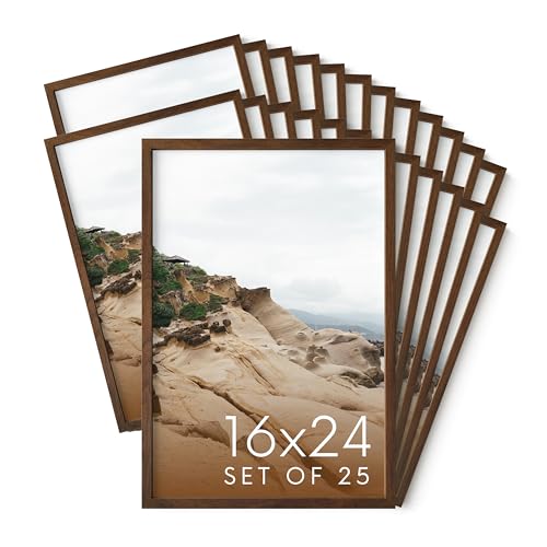 16x24 Walnut Oak Frame Set of 25