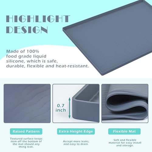 Waterproof Silicone Under Sink Mat 31'' x 19'' Shelf Liner for Kitchen and Bathroom (589 sq inch)