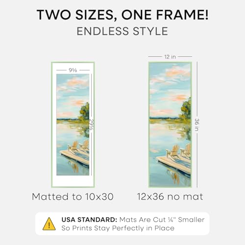 12x36 Green Picture Frame
