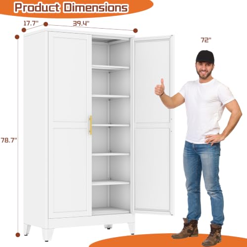 White Metal Storage Cabinet