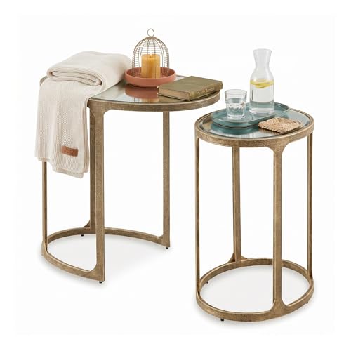 Irmaleigh Mirrored Nesting Accent Table Set of 2 (2 Count)