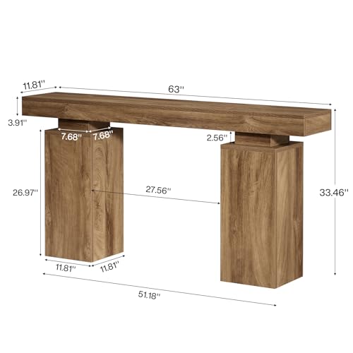 63 Inch Long Console Table