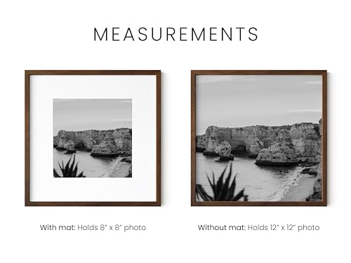Walnut Oak Wood 12x12 Picture Frames (9 Count)