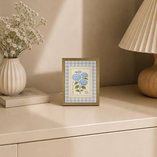 Framed Blue Hydrangea Canvas Wall Art