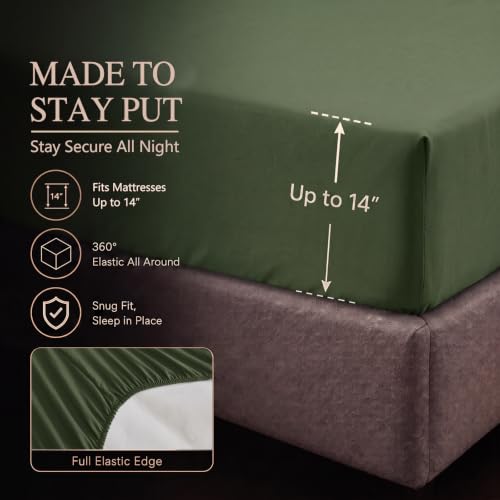 Twin XL Comforter Set Olive Green