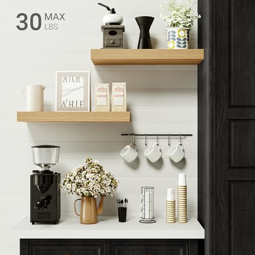 Floating Shelves for Wall Mounted 16 inch Set of 2 (2 Count)