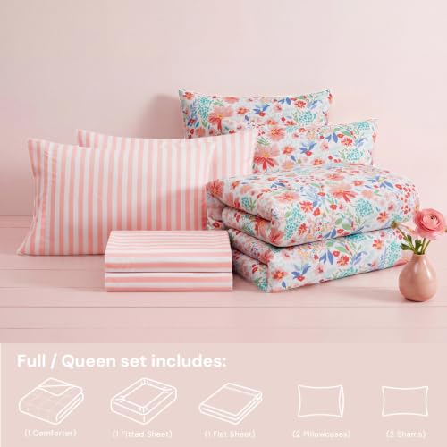 Queen Comforter Set with Sheets for Girls