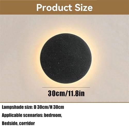 Modern Ultra-Thin Round Stone Wall Light