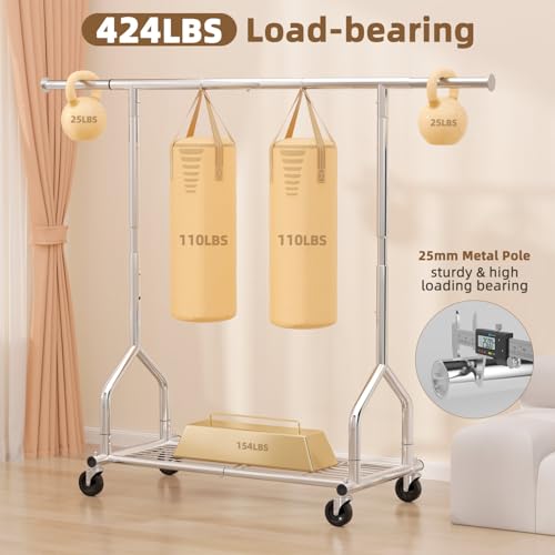 Heavy Duty Clothes Rack Load 424 LBS