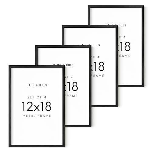 12x18 Black Metal Picture Frames (4 Count)
