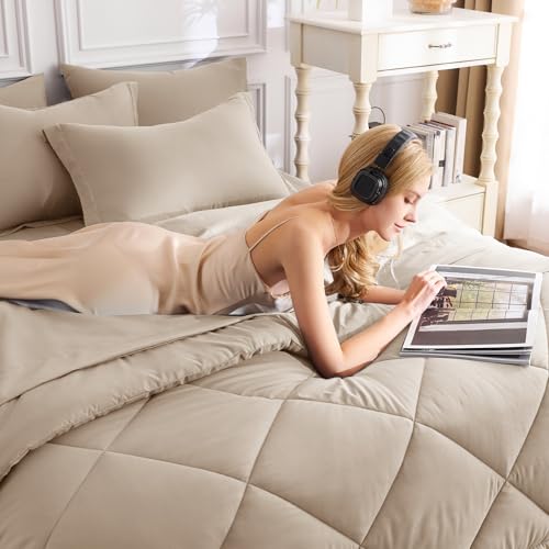 Queen Comforter Set with Sheets Wheat