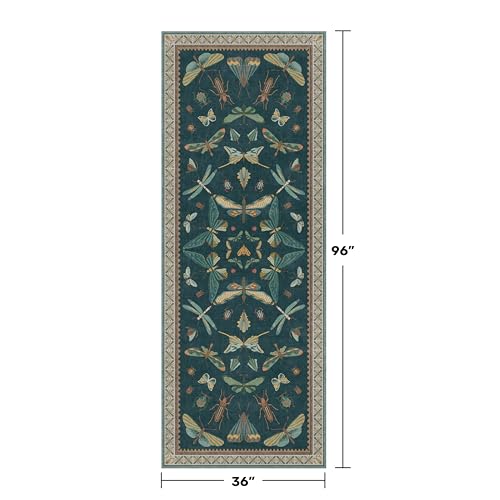 Green Boho Runner Rug 3x8 (24 Sq Ft)