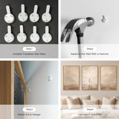 Jesus Leaves The 99 Sheep Framed Canvas Wall Art Set