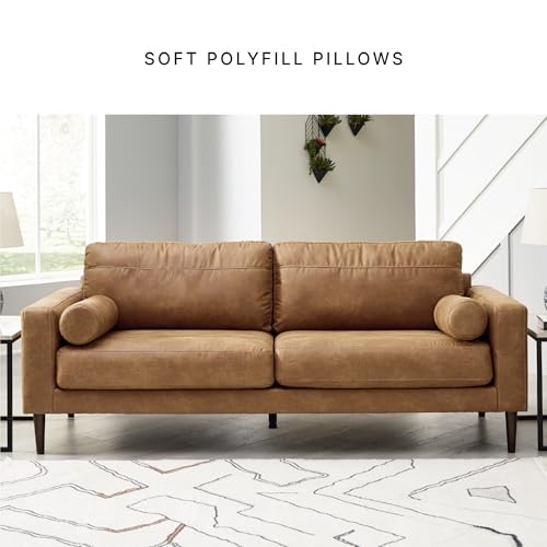 Telora Faux Leather 3 Seater Sofa Couch