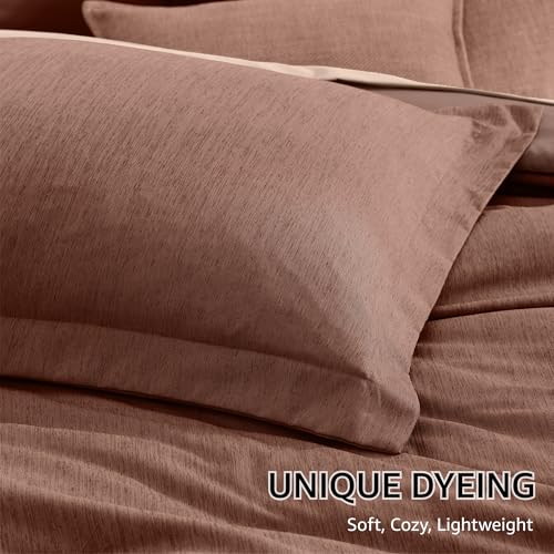 Twin XL Comforter Set 5 Pieces Terracotta Bed in a Bag for Dorm