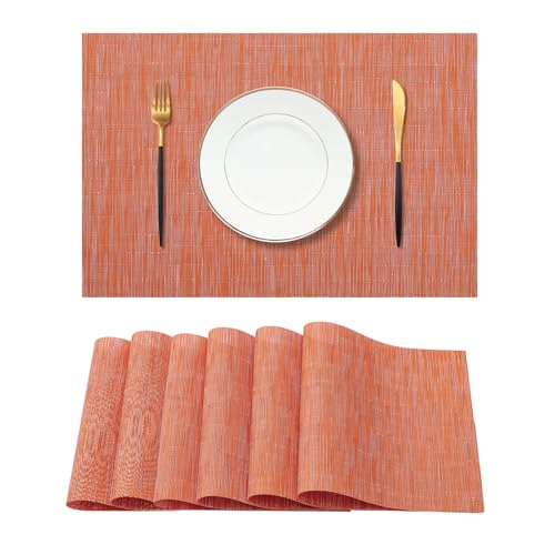 Orange Placemats Set of 6 (6 Count)