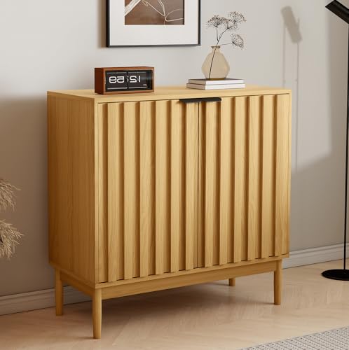 Fluted Buffet Cabinet with Storage