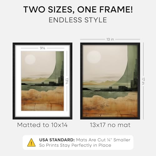 13x17 Black Oak Picture Frame