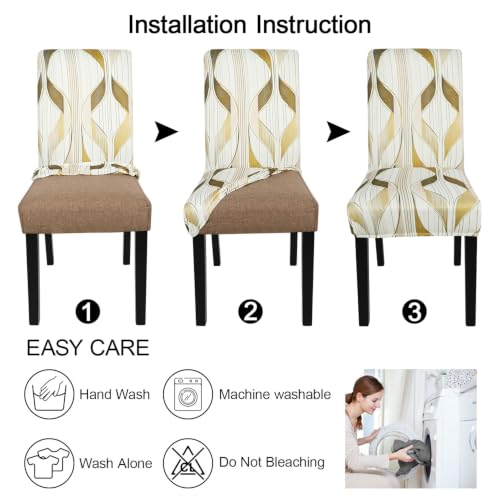 Pattern Chair Covers for Dining Room Set of 4