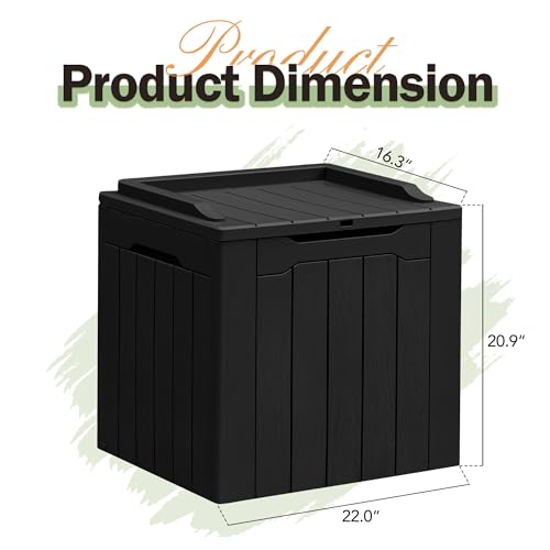 31 Gallon Resin Deck Box All Weather Outdoor Storage Boxes for Patio Furniture Set
