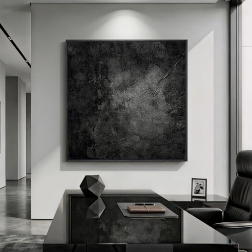 Extra Large Framed Black Abstract Wall Art Decor for Living Room