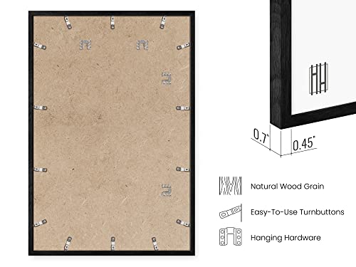 24x36 Black Oak Frame Set of 3 (3 Count)