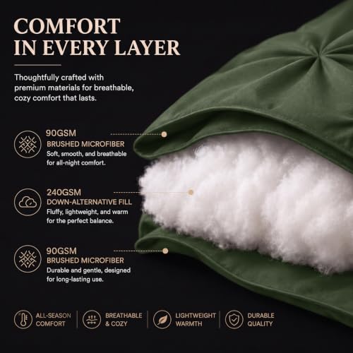 Twin Comforter Set Olive Green