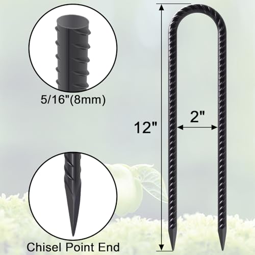 Trampoline Stakes Heavy Duty 12 Inch Trampoline Anchors High Wind (20 Count)