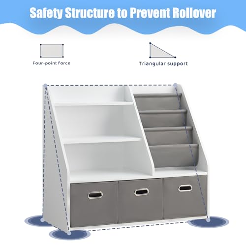 Kids Bookshelf and Toy Storage