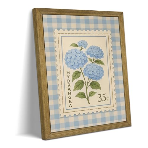 Framed Blue Hydrangea Canvas Wall Art