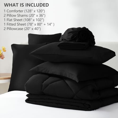 Super King Plus Comforter Set Black