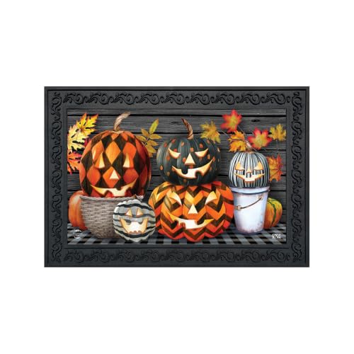 Halloween Doormat 30x18 Indoor Outdoor Patterned Jack (3.75 Sq Ft)