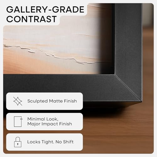 8x24 Black Panoramic Picture Frame