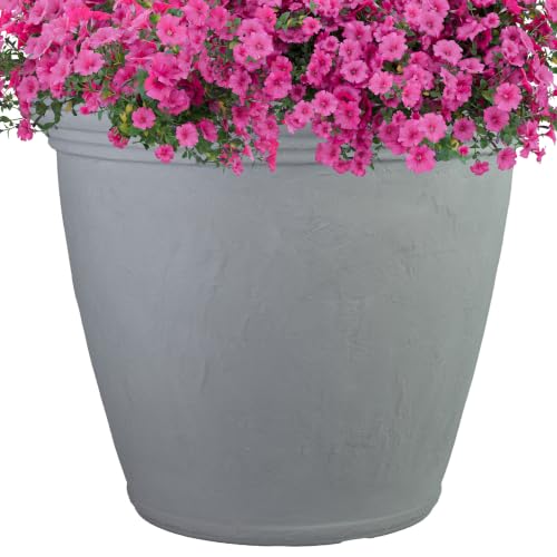 Sunnydaze Anjelica 24'' Large Plastic Planter Pot for Plants