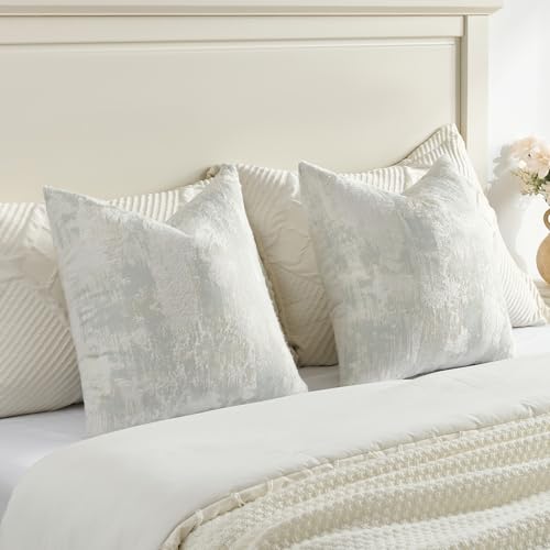 Pack of 2 Faux Cashmere Throw Pillow Covers 22x22 Inch (2 Count)