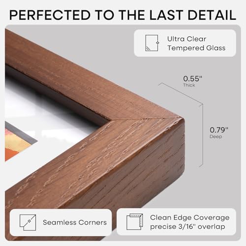 12x36 Brown Oak Picture Frame