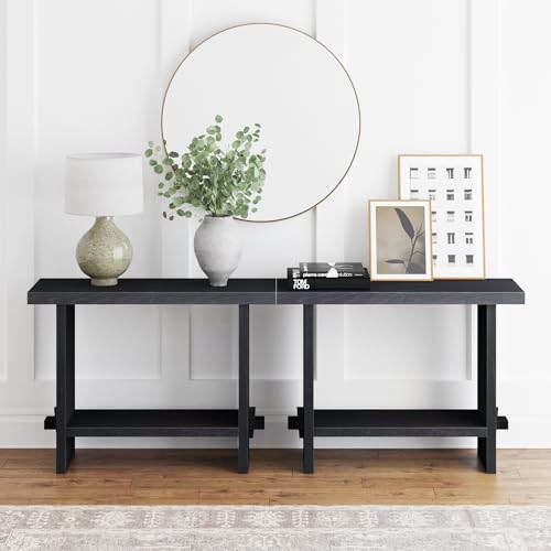 Virgo Wood Accent Storage Console Sofa Table (2 Count)