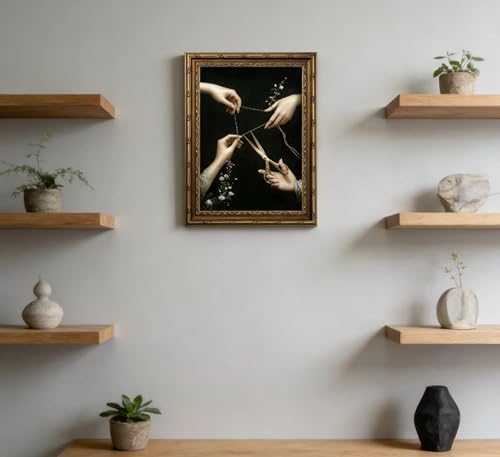 Vintage Gold Framed Thread of Life Wall Art