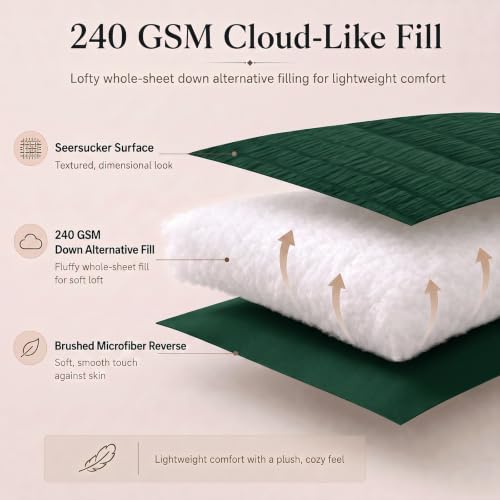 Oversized Queen Seersucker Comforter Set