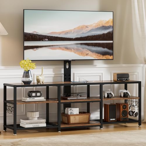 TV Stand with Mount and Power Outlets
