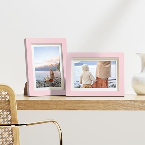 5x7 Picture Frames Set of 9 for Wall or Tabletop Display (9 Count)