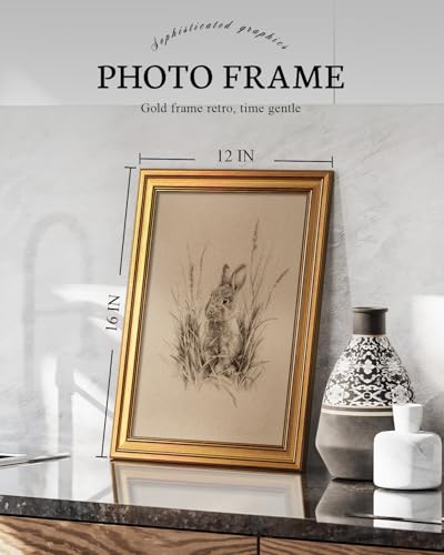 Vintage Gold Framed Wall Art for Living Room