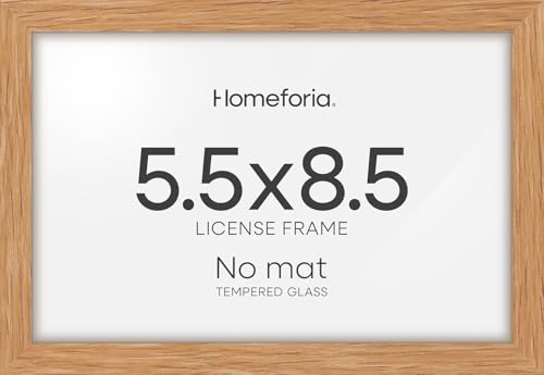 5.5x8.5 Natural Oak Business License Frame (3 Count)