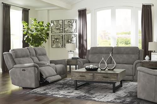 Power Reclining Loveseat Sofa with Console